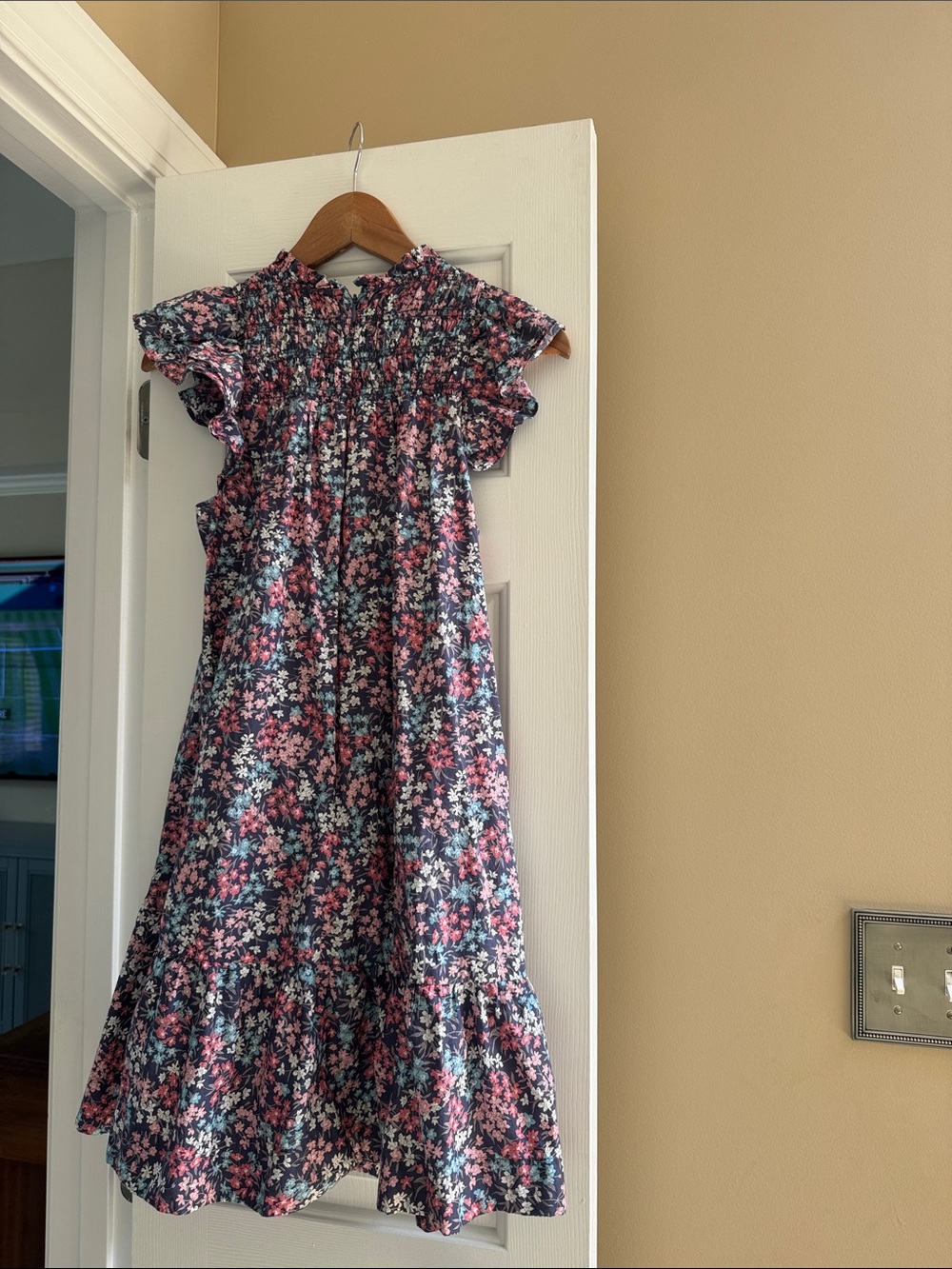 Sea Pink Lissa Liberty Floral Shift Cotton Dress Size XS